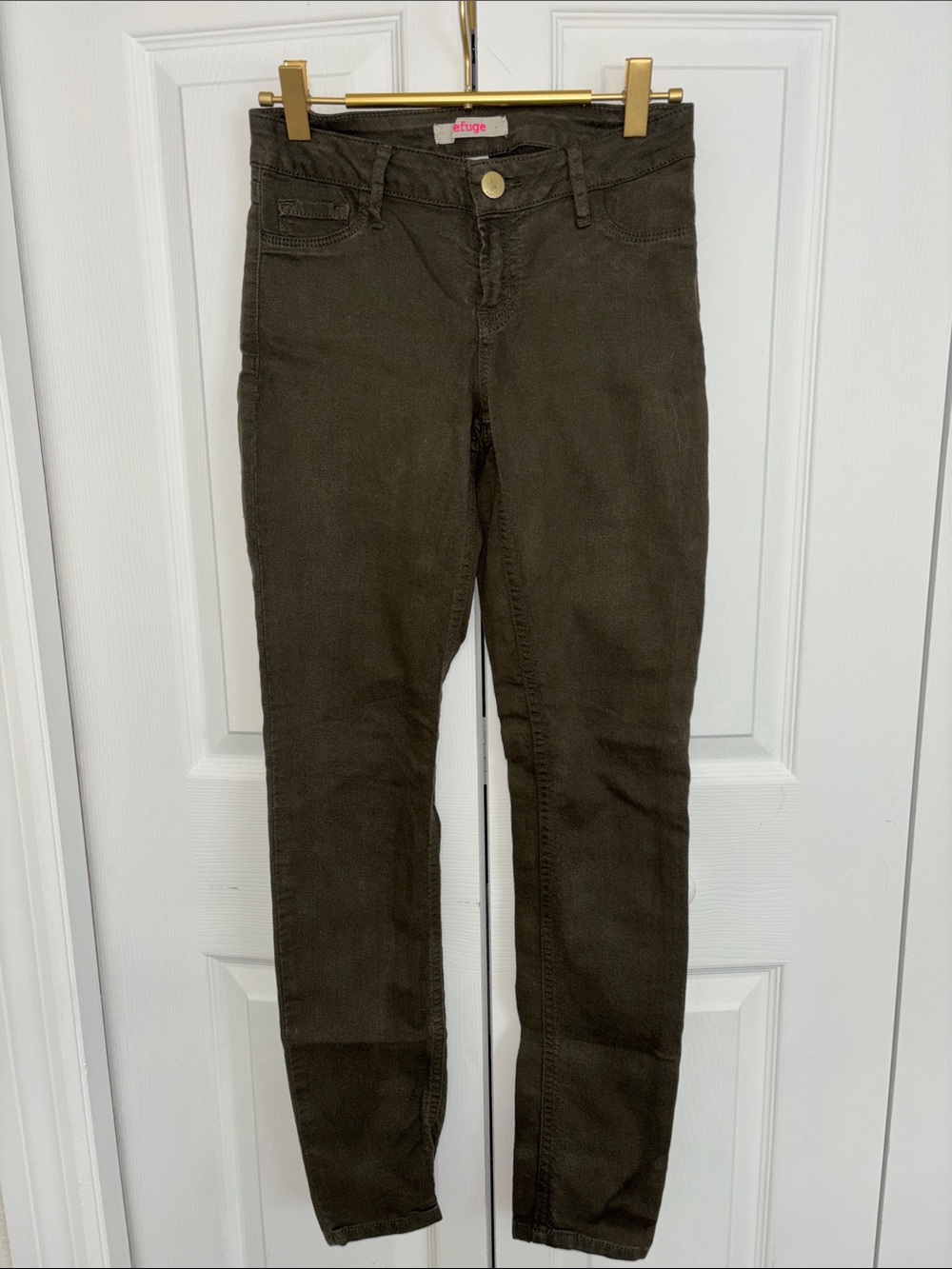 refuge Olive Green Skinny Jeans